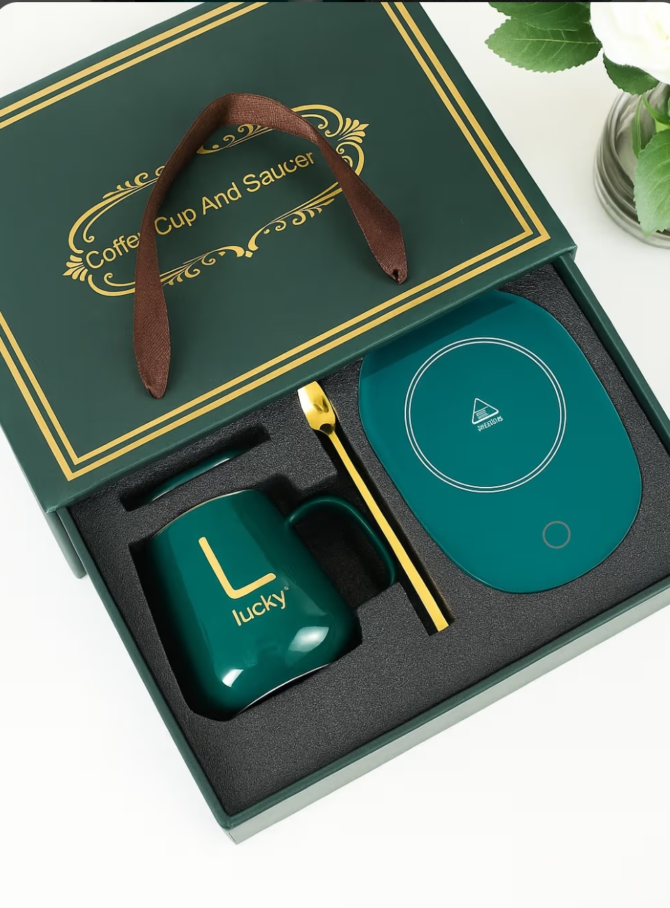 Electric Ceramic Coffee Mug & Warmer | Smart Temperature Cup